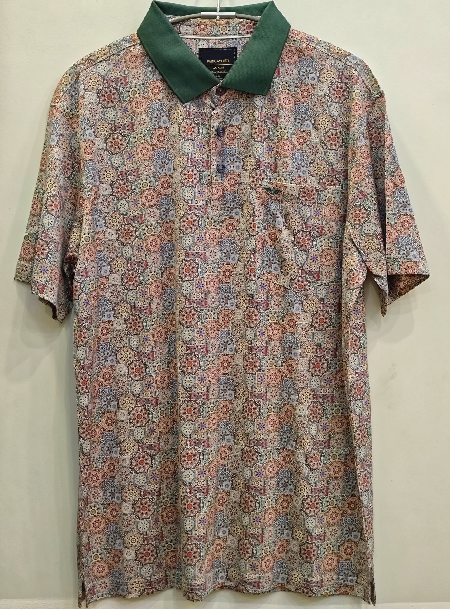 Park Avenue Luxus Printed Polo T-Shirt  -  Part Wear Elegance