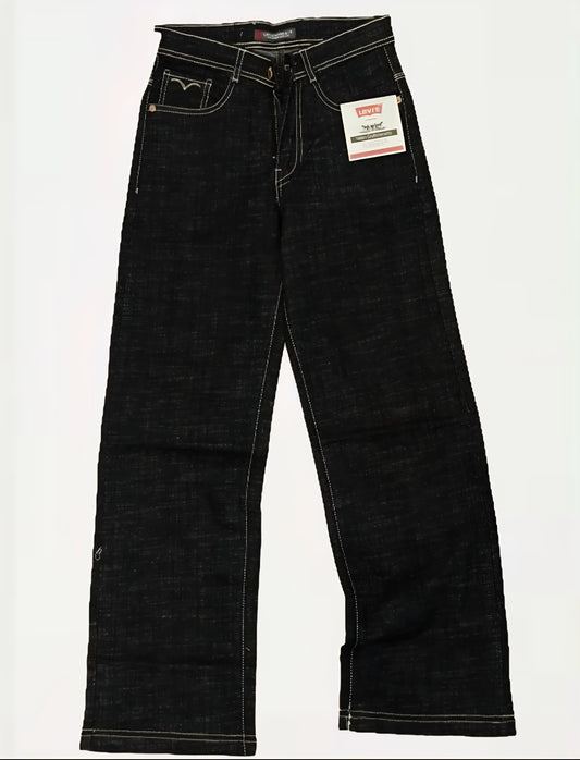 Levi's Men's Straight Fit Black Jeans – Classic, Durable & Stylish